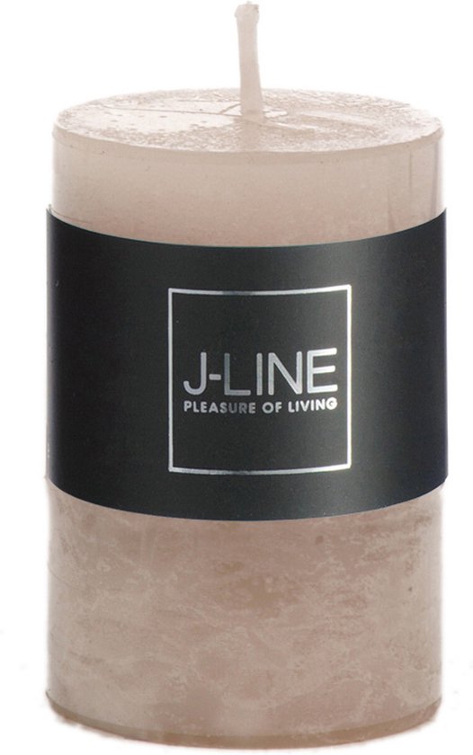 J-Line bougie cylindrique Sable - rose clair - small - 18H - 6 pièces