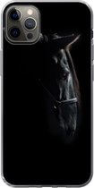Coque iPhone 13 Pro Max - Cheval - Léger - Zwart - Siliconen
