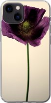 Coque iPhone 13 - Gros plan coquelicot violet - Siliconen