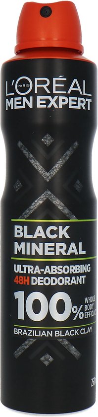 L'Oréal Men Expert Deodorant Spray - 250 ml - Black Mineral