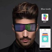 LED rave bril - space bril - techno bril - festival bril - Festival bril met app! - Kies je eigen teksten voor op de bril - Ideale feestbril!
