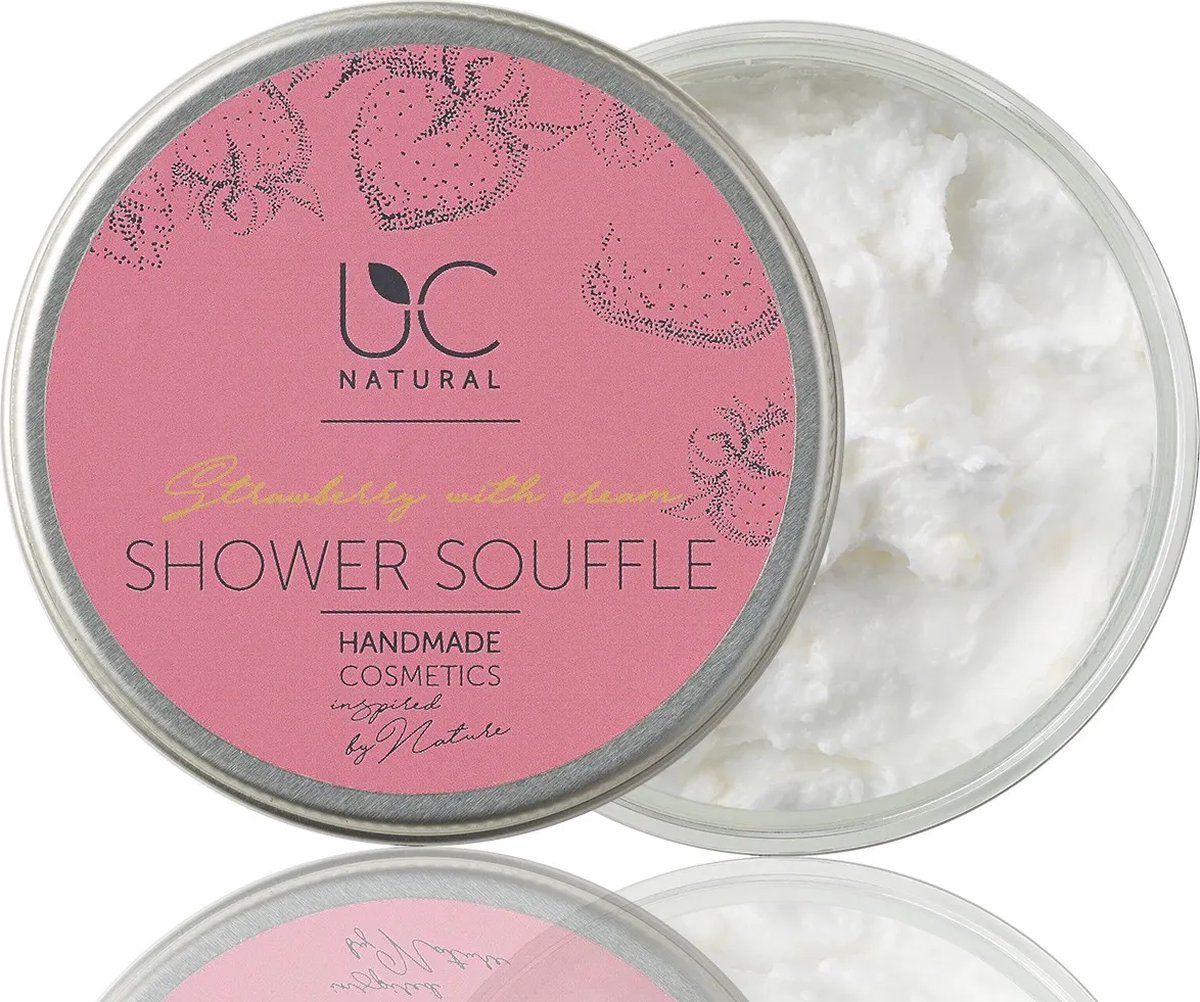 UC Naturel Aardbeien douche Strawberry With Cream Shower Soufflé (small-size)