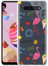 LG K51S Hoesje Summer Flamingo - Designed by Cazy