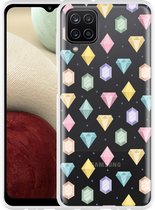 Hoesje Geschikt voor Samsung Galaxy A12 Diamonds