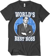 The Office Heren Tshirt -L- World's Best Boss Zwart