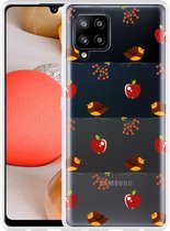 Hoesje Geschikt voor Samsung Galaxy A42 Apples and Birds