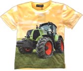 S&c Trekker / tractor shirt - Fendt - Korte mouw - Geel - Maat 122/128