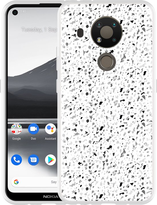 Nokia 3.4 Hoesje Terrazzo Look - Designed by Cazy