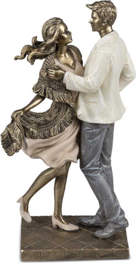 Boltze - Femme - Homme - Statue - Amour - Or - 25x8x14cm - Paire
