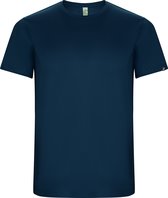 Donkerblauw unisex sportshirt korte mouwen 'Imola' merk Roly maat M