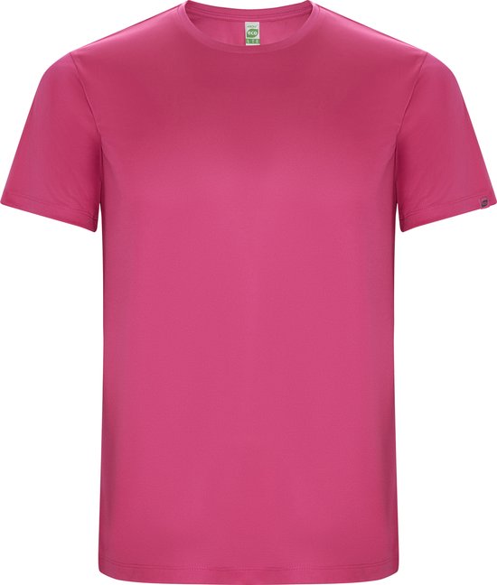 Fuchsia unisex sportshirt korte mouwen 'Imola' merk Roly maat S