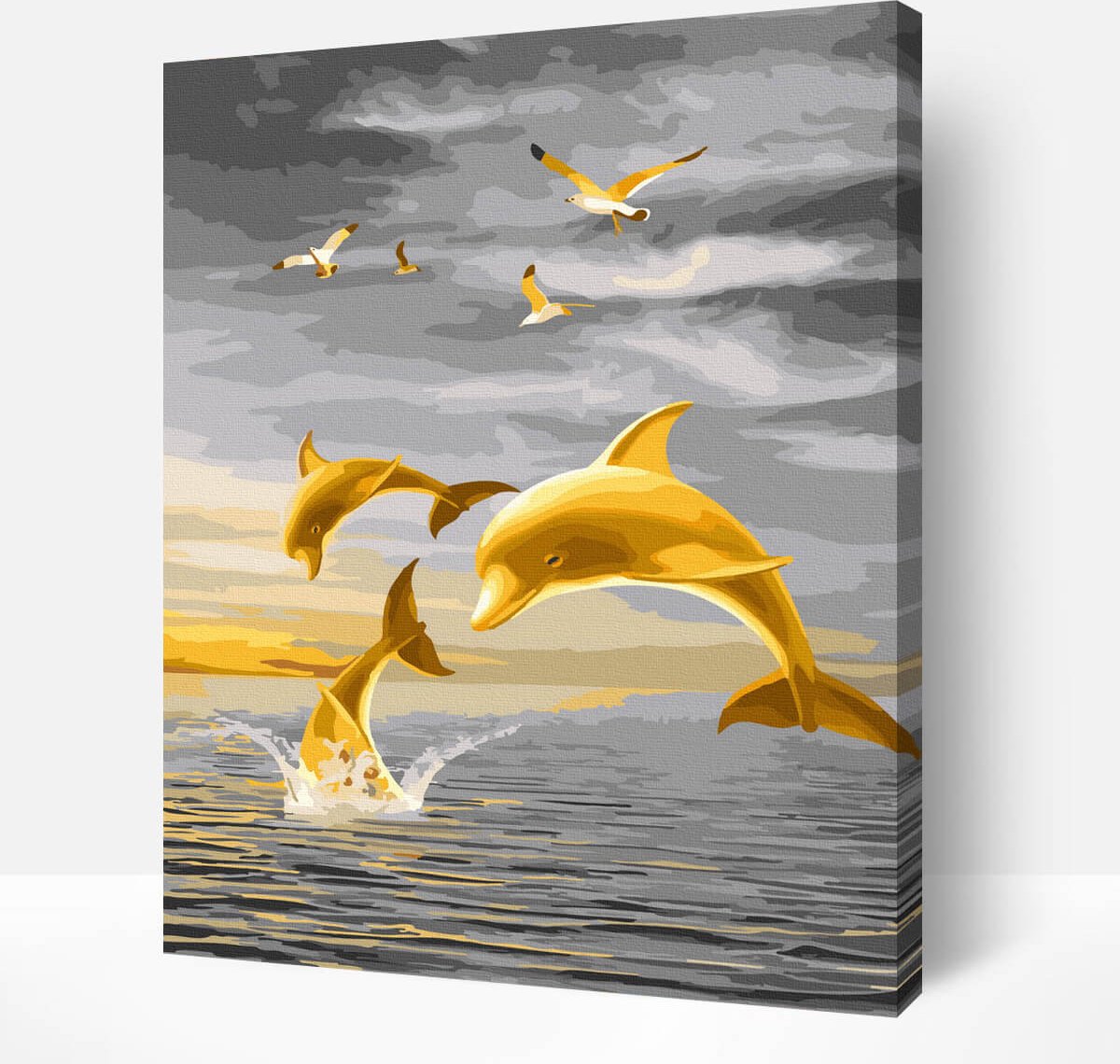 Schilderen Op Nummer Volwassenen DIY Paint By Number Compleet Hobby Pakket op Frame met Vernis - ®Arty Bee - Golden Pearl - 3x40x50cm — afbeelding 5