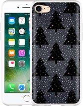 iPhone 7 Hoesje Snowy Christmas Trees - Designed by Cazy