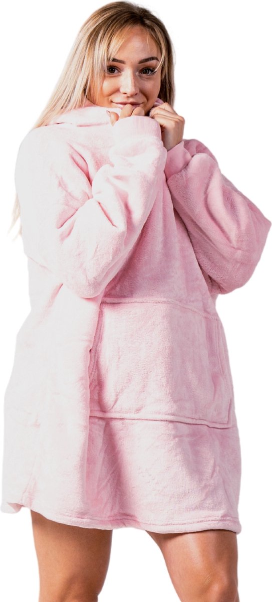 Hoodie deken - Deken met Mouwen - Blanket - Roze - JWRgoods
