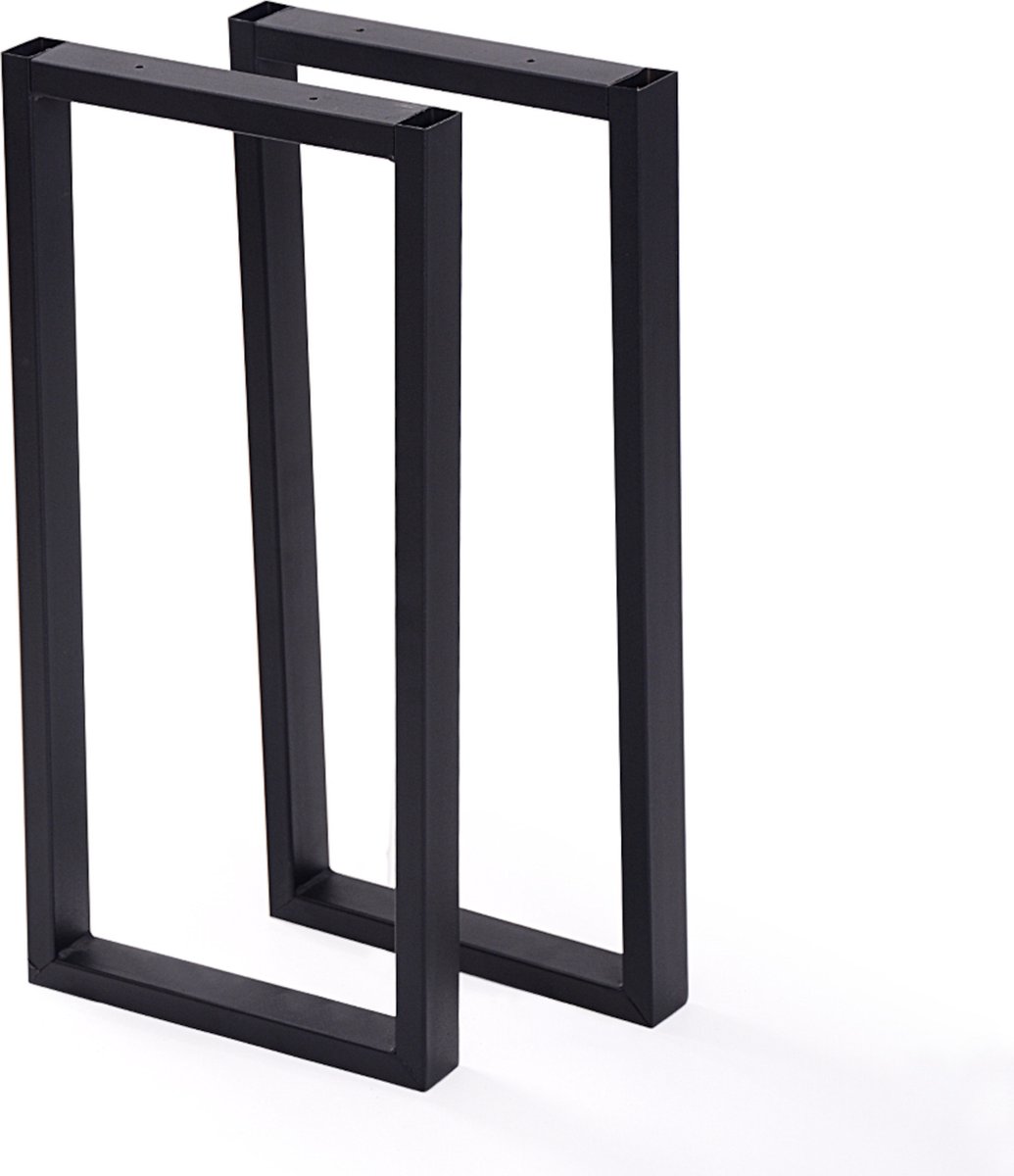 Stalen onderstel Møldrup set van 2 tafelpoot 56x27 cm zwart mat