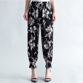 Dames broek - Broek - Lange Broek - Bloemen - One Size