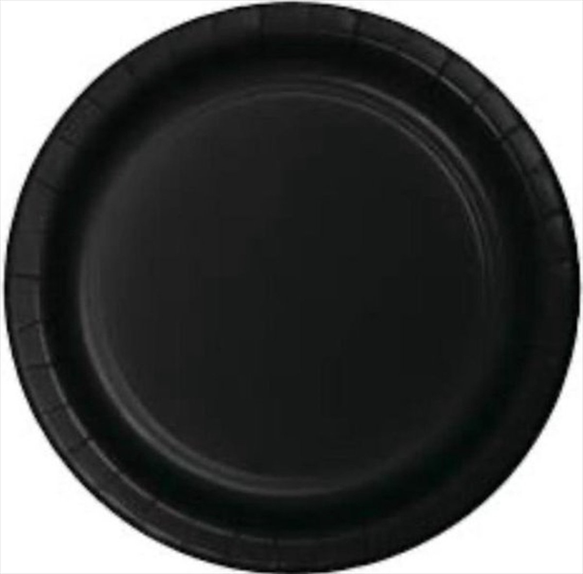 Kartonnen Bordjes zwart 23 cm 20 stuks - Wegwerp borden - Feest/verjaardag/BBQ borden