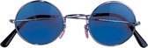 Widmann Party zonnebril - Hippie Flower Power Sixties - ronde glazen - blauw