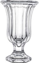 Giftdecor Bloemenvaas - Lines transparant glas - 12 x 20 cm - vaas