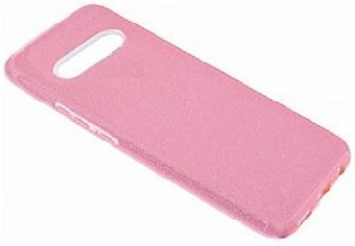 Samsung S10 Plus Siliconen Glitter Hoesje Roze