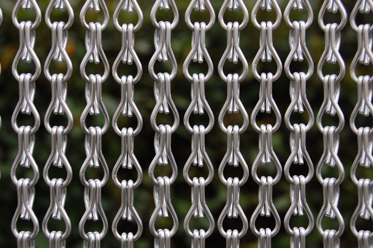 La Tenda Deurgordijn Kettinggordijn Alusax 8 140x230cm mat zilver