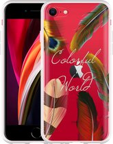 iPhone SE 2020 Hoesje Feathers World - Designed by Cazy