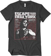 Escape From New York Heren Tshirt -3XL- Escape From N.Y. 1997 Zwart