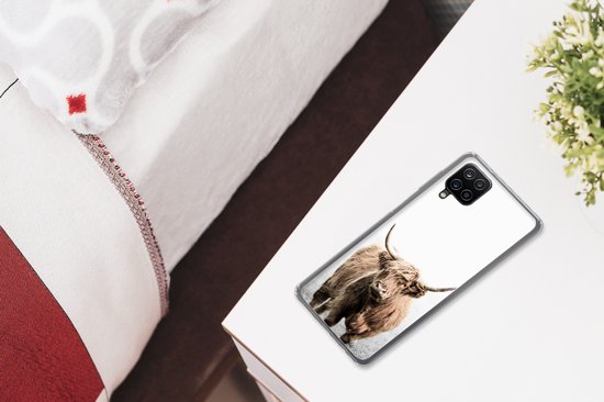 Coque Samsung Galaxy A12 - Scottish Highlander - Fourrure - Vache - Siliconen