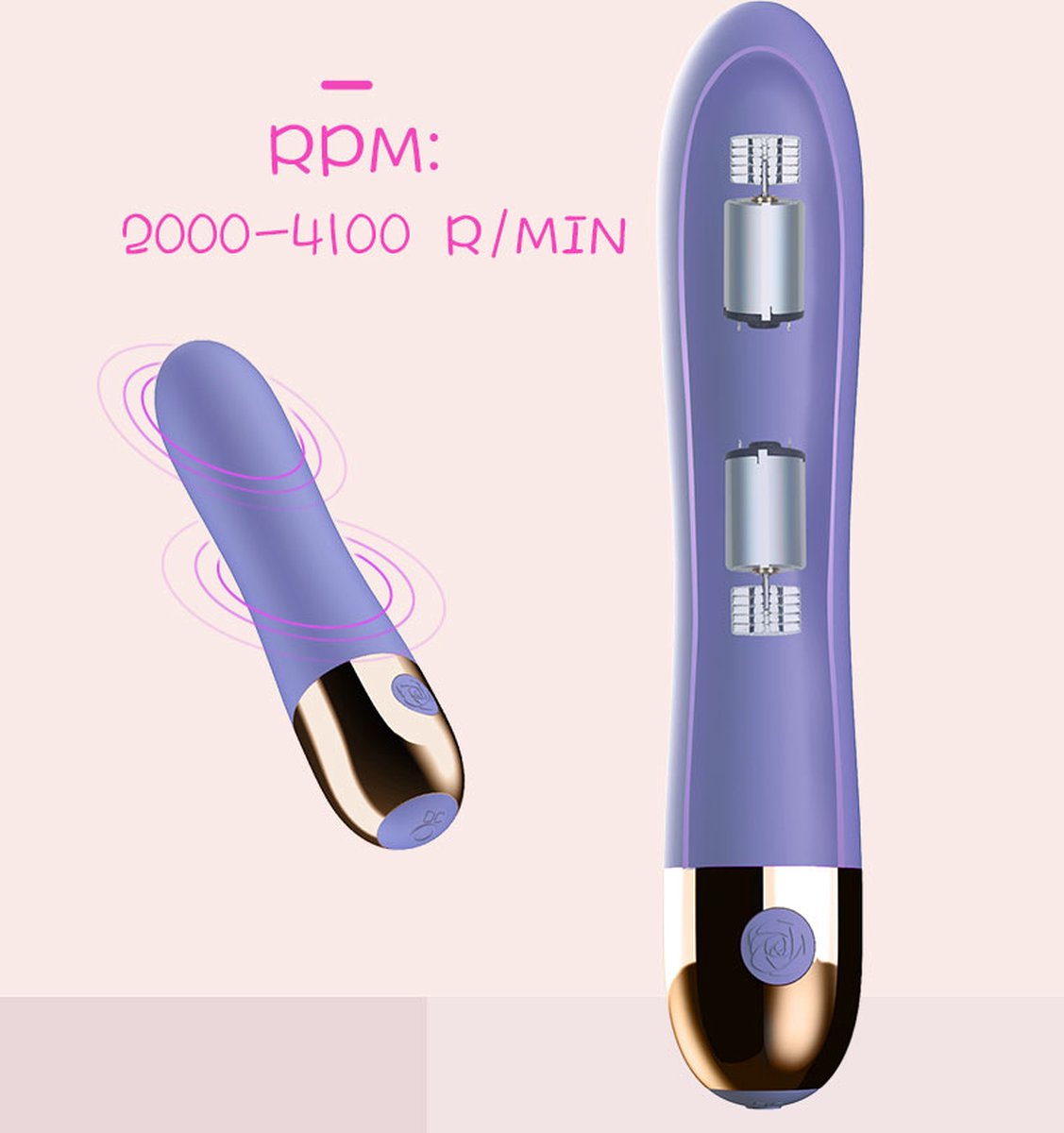 Perle Vibromasseur 26 cm EIS, Sex Toy Vibromasseur féminin Vibrateur de  choc