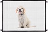 Multifunctioneel Traphekje voor Kinderen, Honden en Huisdieren (110x80cm) – Traphek Zonder Boren – Oprolbaar – Deurhek – Deurhekje – Traphekjes – Klembevesteging – Zwart – Hondenhek voor Binnen - Hondenhekje