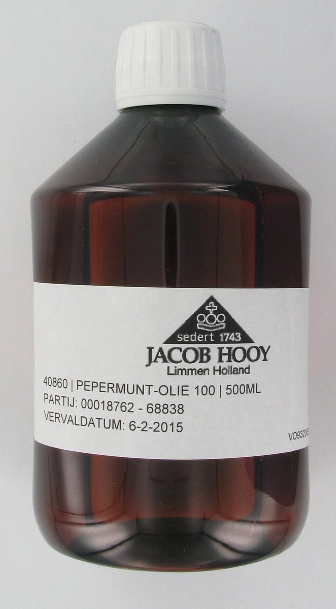 Goedkoopste Jacob Hooy Essentiële Olie Pepermunt 500ML