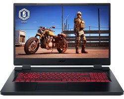 Acer Nitro 5 AN517-55-53ZU Intel® Core™ i5 i5-12500H Laptop 43,9 cm (17.3") Full HD 16 GB DDR4-SDRAM 512 GB SSD NVIDIA GeForce RTX 3050 Wi-Fi 6 (802.11ax) Windows 11 Home Zwart