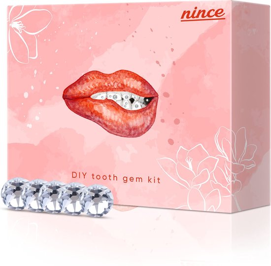 Nince DIY Tooth Gem Kit Hoogwaardig Materiaal - Wit - Tand Diamantje Kit
