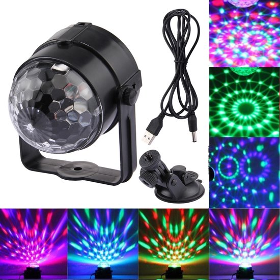 3W RGB Magic Ball fase LED licht USB Sound Control roterende Disco DJ licht DC 5V