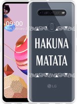 LG K51S Hoesje Hakuna Matata white - Designed by Cazy