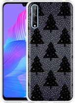 Huawei P Smart S Hoesje Snowy Christmas Trees Designed by Cazy