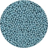 BrandNewCake® Suikerparels Metallic Blauw Ø 4mm 80gr - Strooisel - Eetbare Taartdecoratie