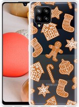 Hoesje Geschikt voor Samsung Galaxy A42 Christmas Cookies