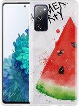 Hoesje Geschikt voor Samsung Galaxy S20 FE Watermeloen Party