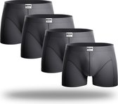 BOXR Underwear - Bamboe Boxershort Heren - Onderbroeken Heren - 4-Pack - S - Bamboe Ondergoed - Ondergoed Heren - Bamboo Boxershort voor Mannen