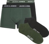 Jack & Jones JACBASIC SOLID WEEKENDSET Heren Ondergoed Groen / Zwart 4-Delig - Maat L