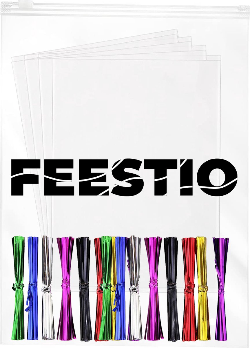 Feestio Uitdeelzakjes Transparant - Traktatie Zakjes kinderfeestje - Cellofaanzakjes - Snoepzakjes - cadeauzakjes — afbeelding 6