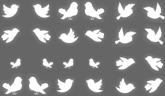 Vogelstickers Twitter 23 autocollants de fenêtre oiseaux