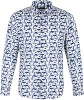 Dstrezzed - Overhemd Vogels Wit - L - Heren - Modern-fit