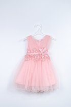 Prinsessen/doop/communie/feestkleedje meisjes - roze - 2 jaar