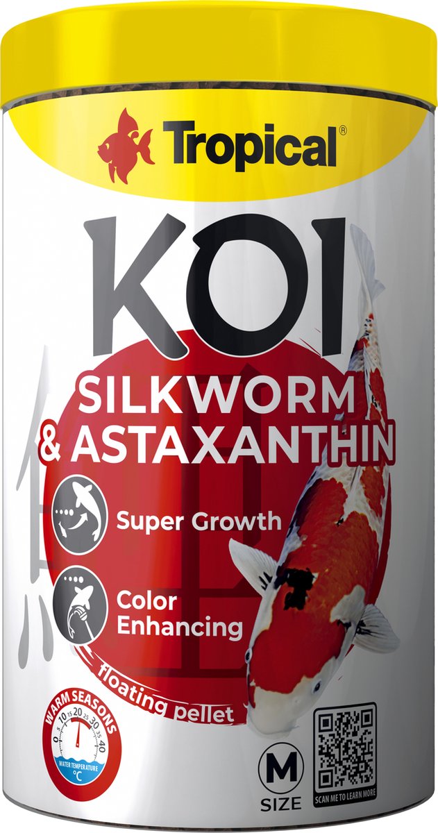 Tropical Koi Zijderups & Astaxanthine - 1 Liter - Koivoer