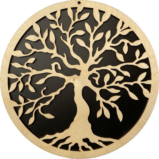 Boom van het leven houten decoratie - Nederland