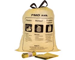 PMD zakken - PMD zakken 60 liter afval - afvalzakken - pmd vuilniszak - pmd zak - pmd zakken afval - 5 rollen - Per rol 10 zakken