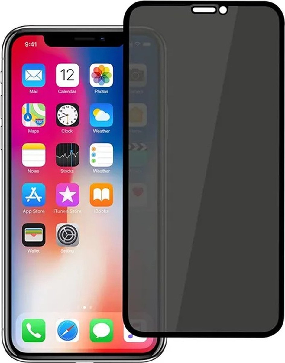 Privacy Screenprotector Geschikt voor iPhone 11/ XR - iPhone 11/ XR Privacy Tempered Glass