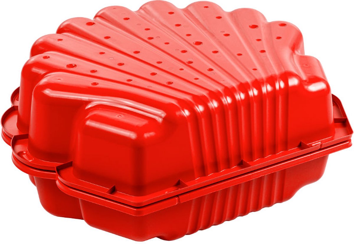 Zandbak schelp rood 2-delig88 x 77cm x 36 cm SwingKing Zandbak / waterbak met deksel — afbeelding 3